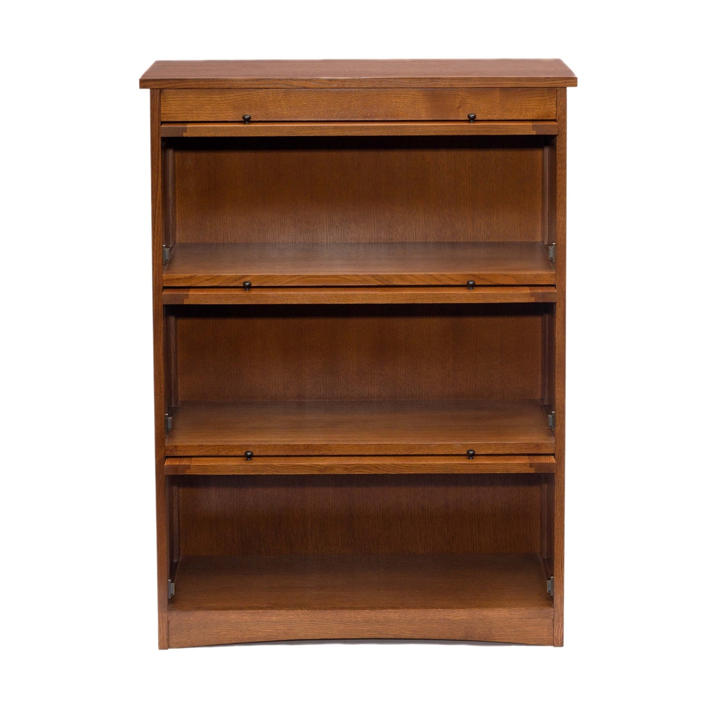 Mission Craftsman Style Oak Barrister Bookcase - 3 Stack