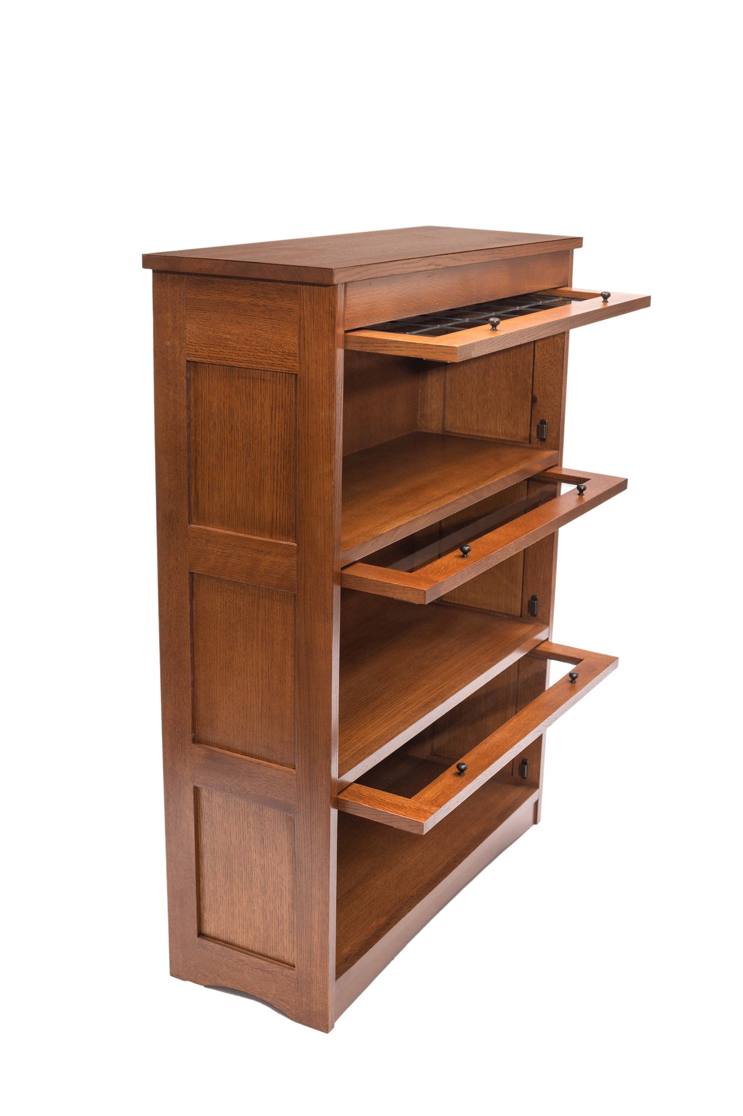 Mission Craftsman Style Oak Barrister Bookcase - 3 Stack
