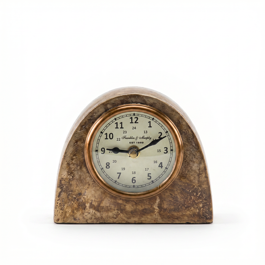 Antique Brass Table Clock