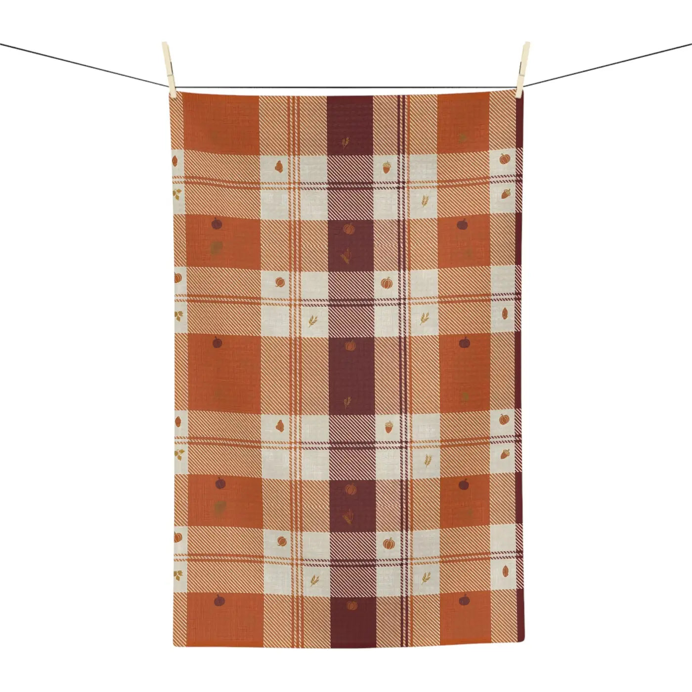 DipaliZ Microfiber Tea Towel Autumn Plaid Quick-dry Performance