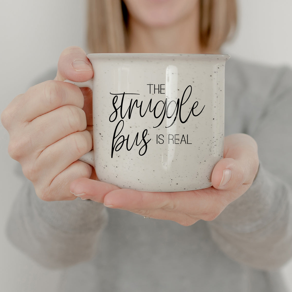 The Struggle 14.5oz Ceramic Mug Funny Inspirational Coffee Cup For Tough Days Gift
