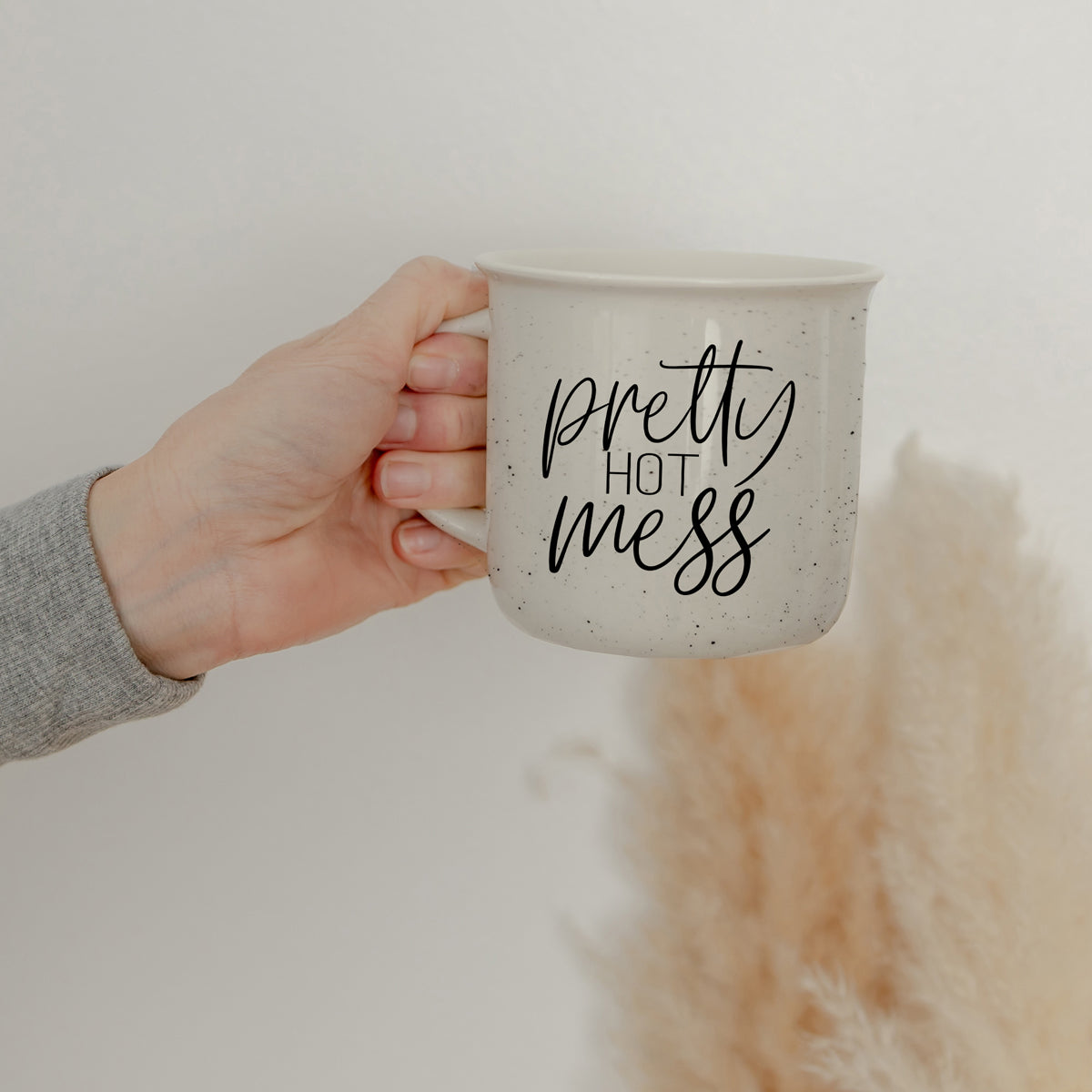 Pretty Hot Mess 14.5oz Ceramic Coffee Mug Funny Hot Mess Quote Cup For Home Office And Travel