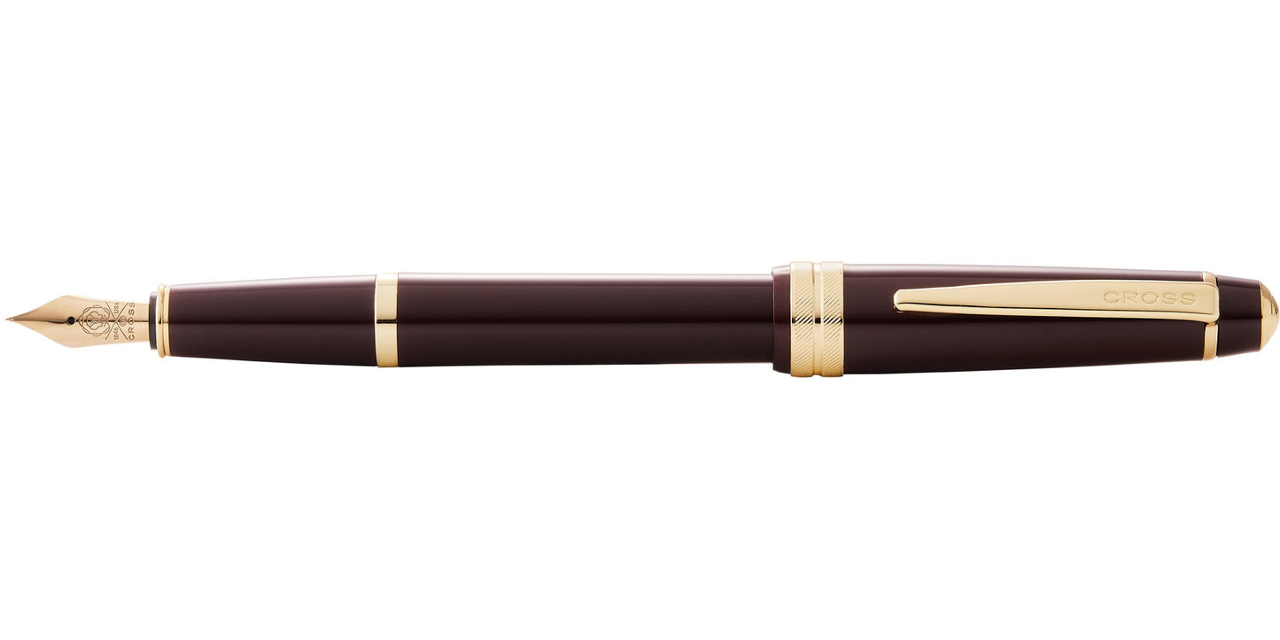 Bailey Light™ Polished Burgundy Resin and Gold Tone Fine Nib Fountain Pen