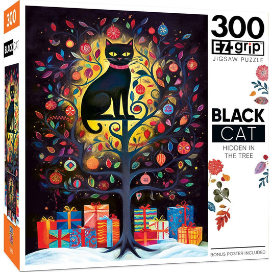 Black Cats - Hidden in the Tree 300 Piece EZ Grip Jigsaw Puzzle by Masterpieces Puzzles