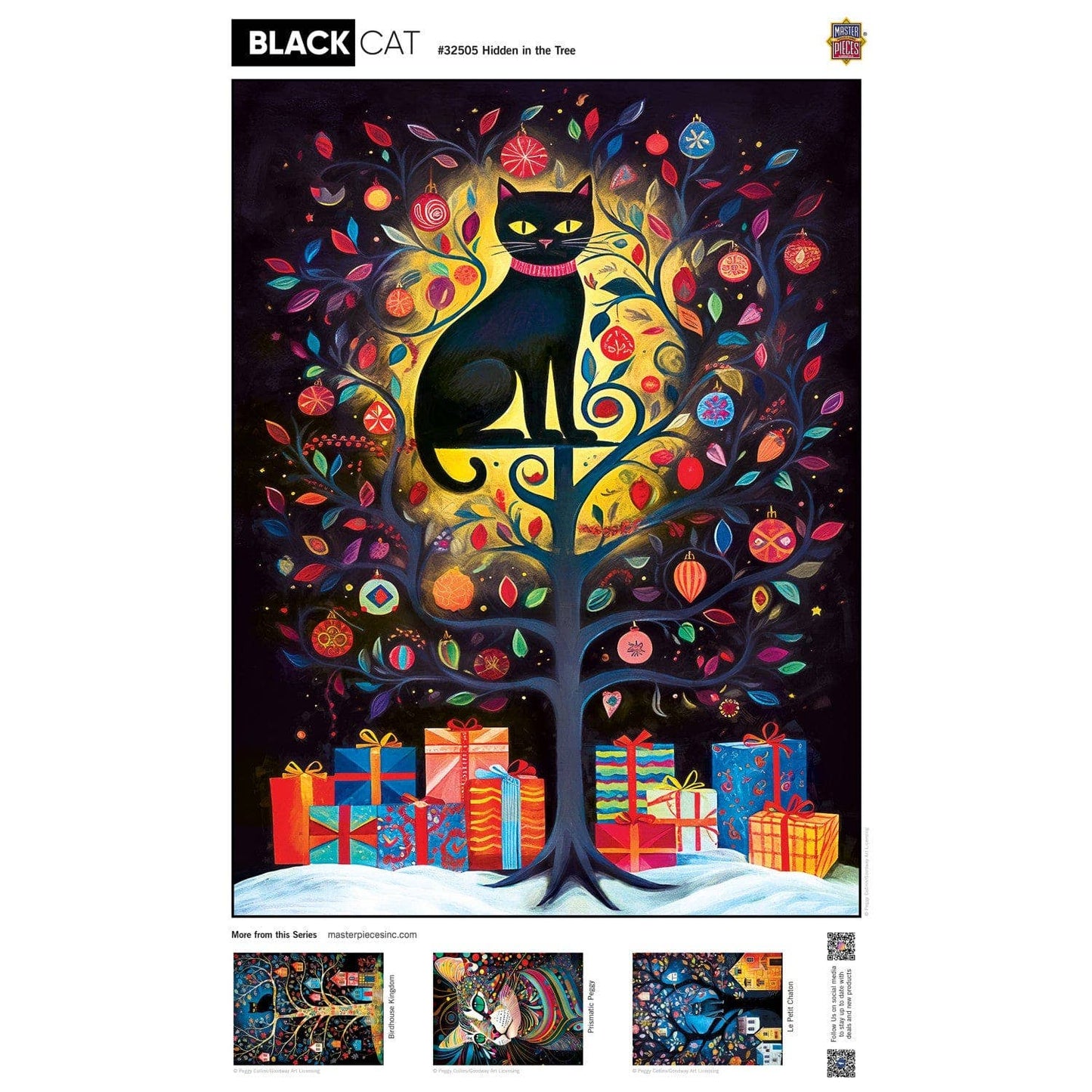 Black Cats - Hidden in the Tree 300 Piece EZ Grip Jigsaw Puzzle by Masterpieces Puzzles