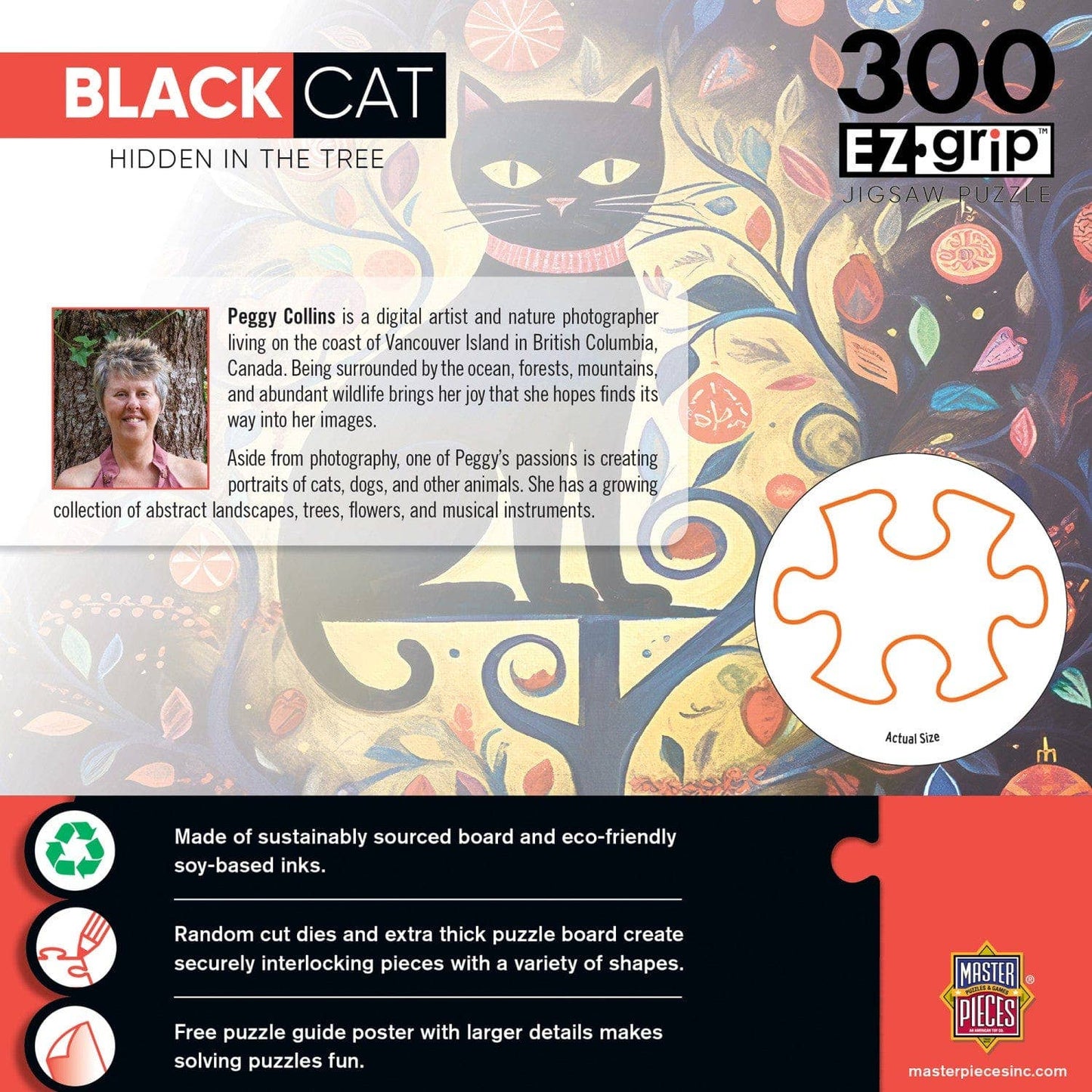 Black Cats - Hidden in the Tree 300 Piece EZ Grip Jigsaw Puzzle by Masterpieces Puzzles