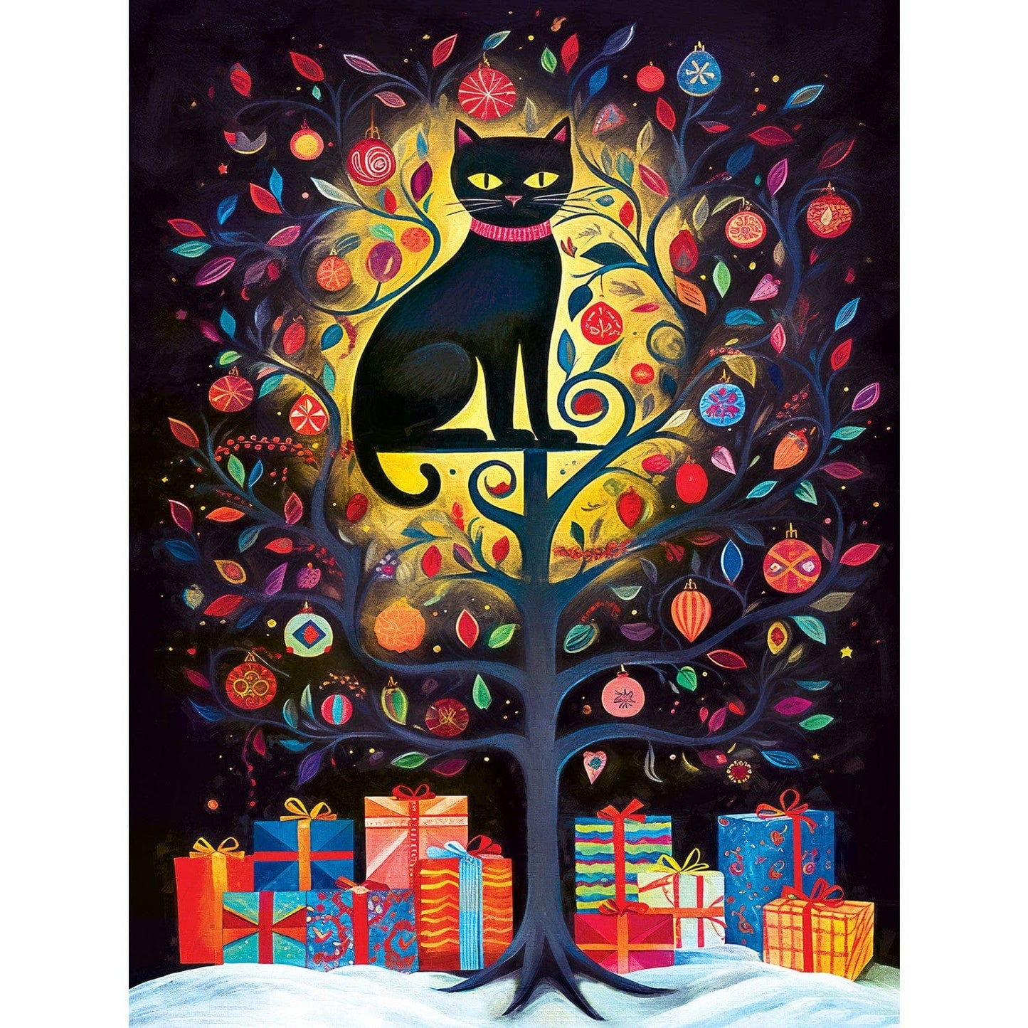 Black Cats - Hidden in the Tree 300 Piece EZ Grip Jigsaw Puzzle by Masterpieces Puzzles