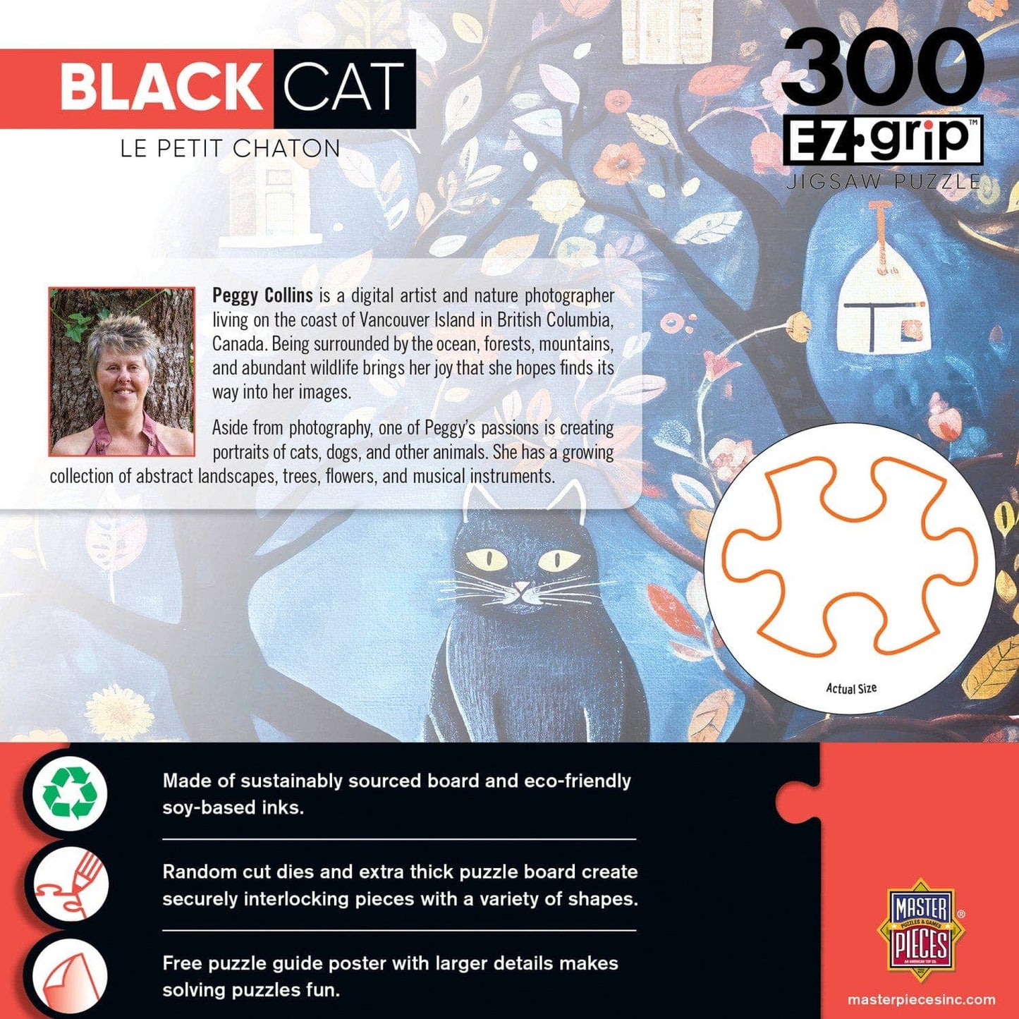 Black Cats - Le Petit Chaton 300 Piece EZ Grip Jigsaw Puzzle by Masterpieces Puzzles