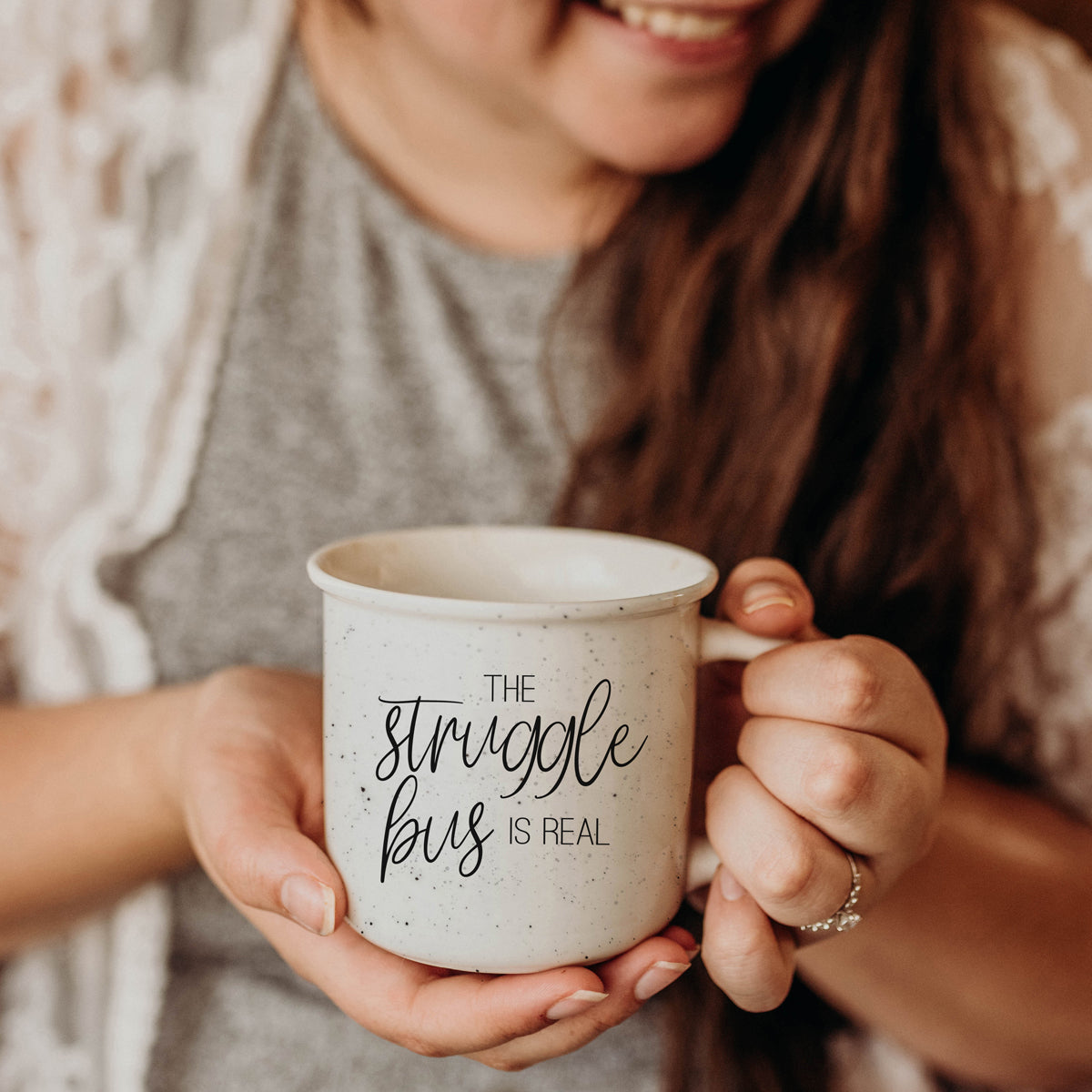 The Struggle 14.5oz Ceramic Mug Funny Inspirational Coffee Cup For Tough Days Gift