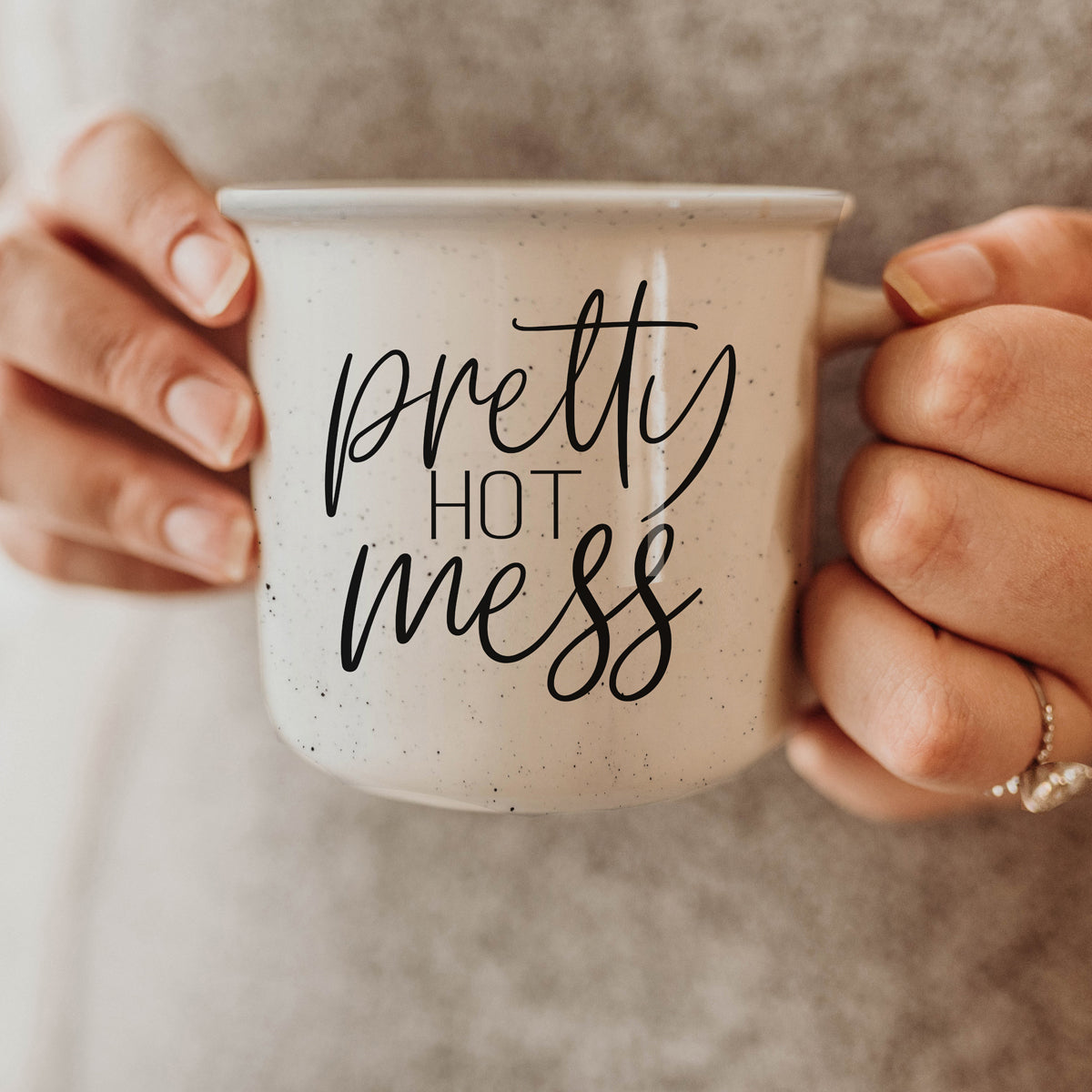 Pretty Hot Mess 14.5oz Ceramic Coffee Mug Funny Hot Mess Quote Cup For Home Office And Travel