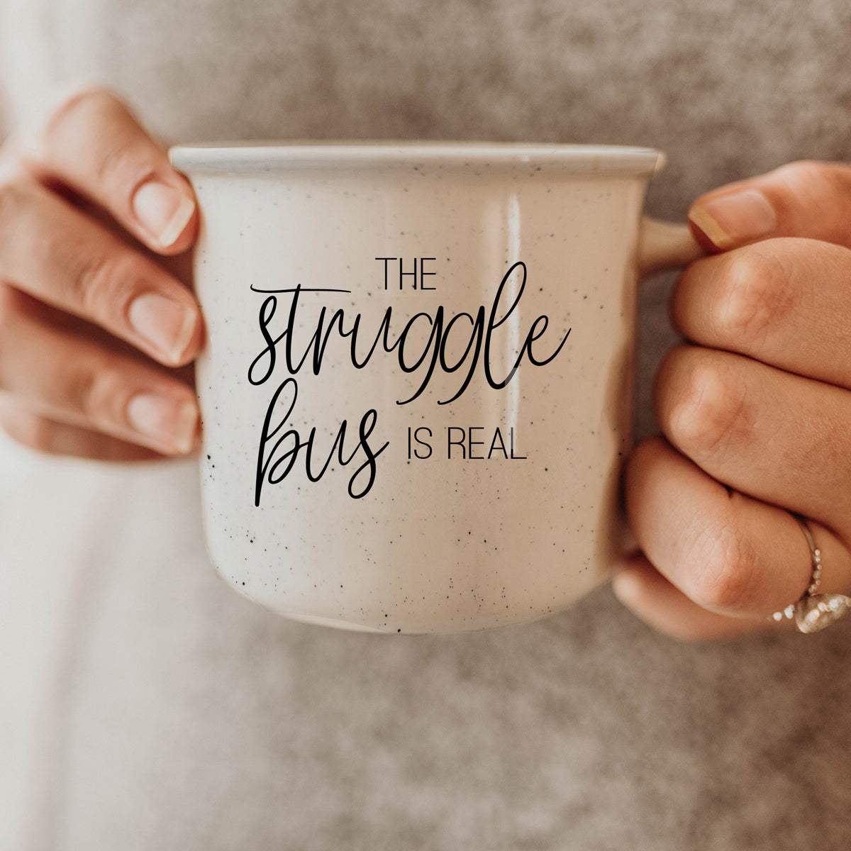 The Struggle 14.5oz Ceramic Mug Funny Inspirational Coffee Cup For Tough Days Gift