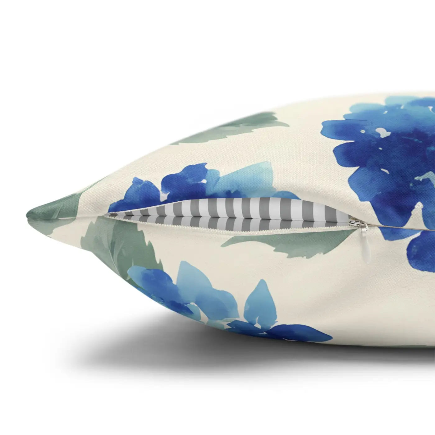 DipaliZ Blue Hydrangea Floral Pillowcase Cotton 18x18