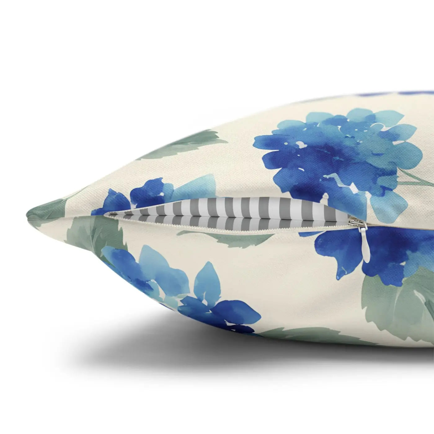 DipaliZ Blue Hydrangea Floral Pillowcase Cotton 18x18
