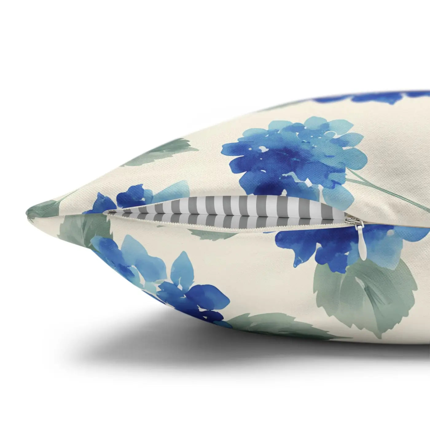 DipaliZ Blue Hydrangea Floral Pillowcase Cotton 18x18