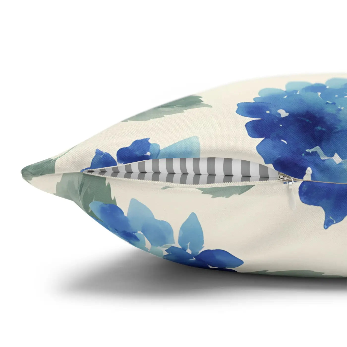 DipaliZ Blue Hydrangea Floral Pillowcase Cotton 18x18