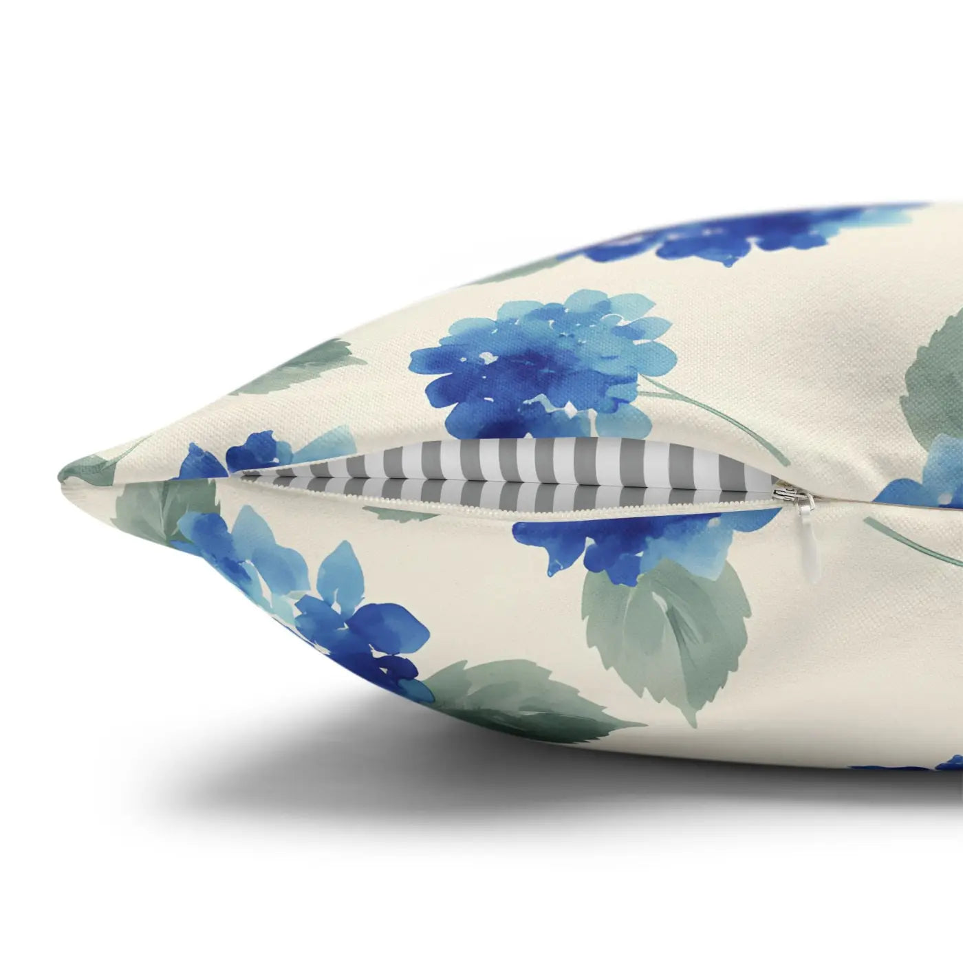 DipaliZ Blue Hydrangea Floral Pillowcase Cotton 18x18