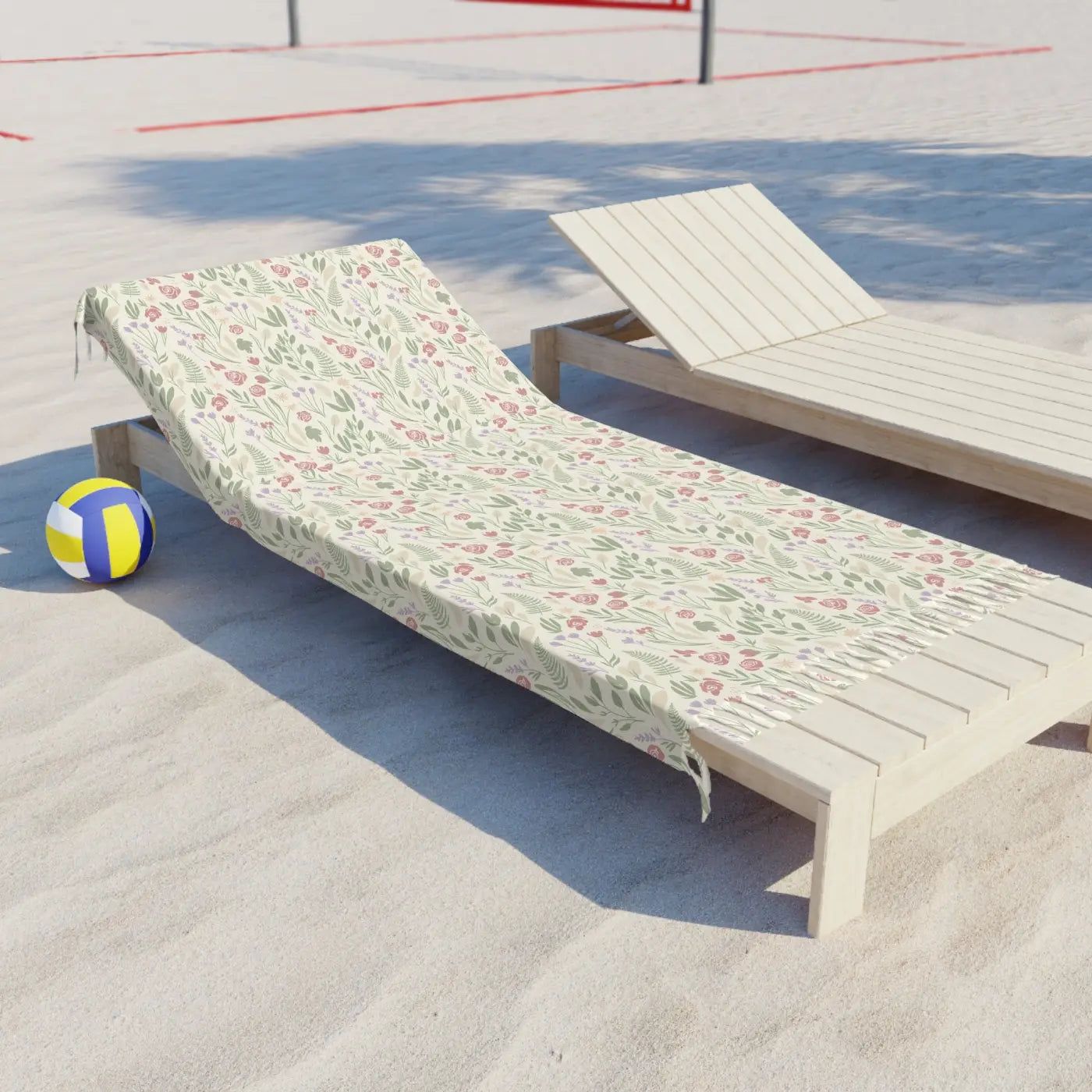 DipaliZ Boho Floral Beach Towel Sand Resistant Weave