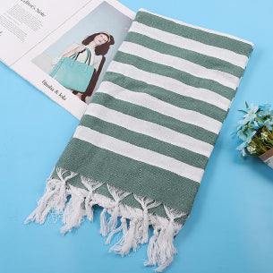 Turkish Cotton Towel 180 GSM Lightweight Peshtemal Beach Towel Striped