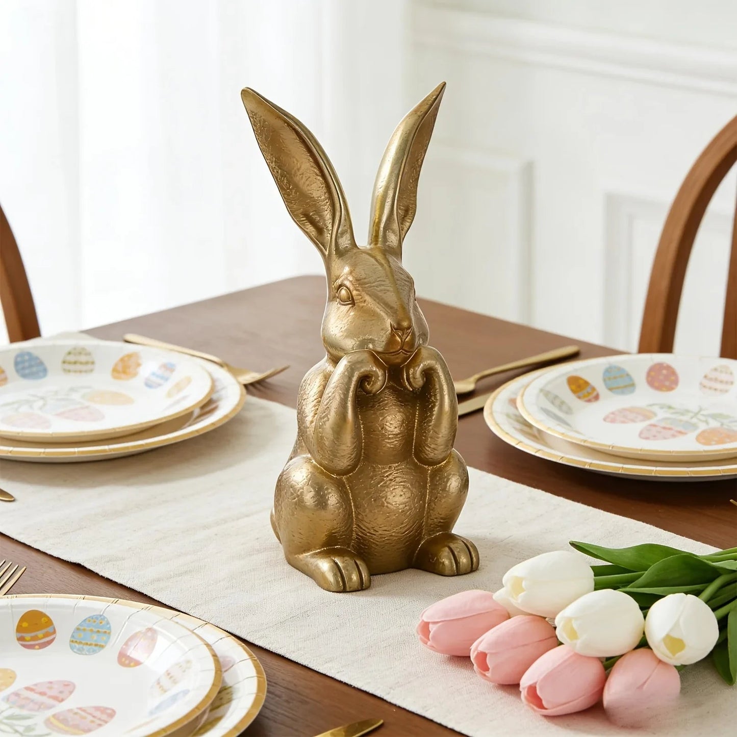 Bunny Statue - Modern Golden 11.81inch