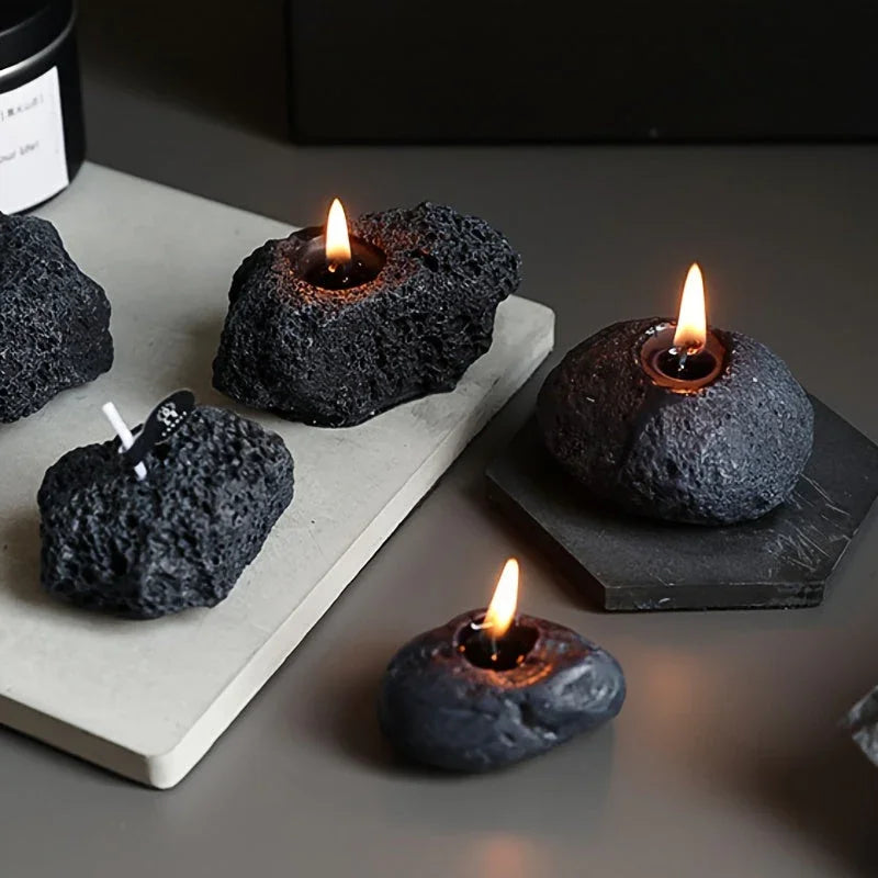 Candles - Meteorite Stone Set