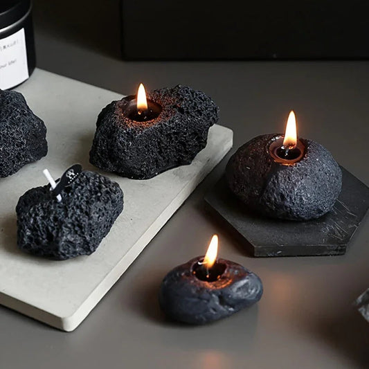 Candles - Meteorite Stone Set