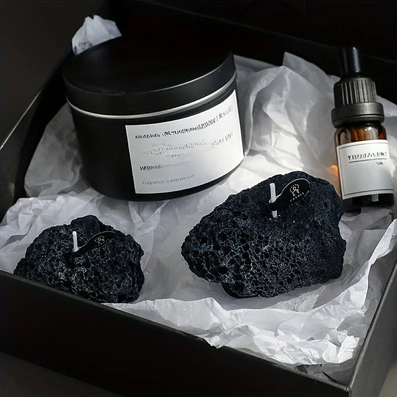 Candles - Meteorite Stone Set