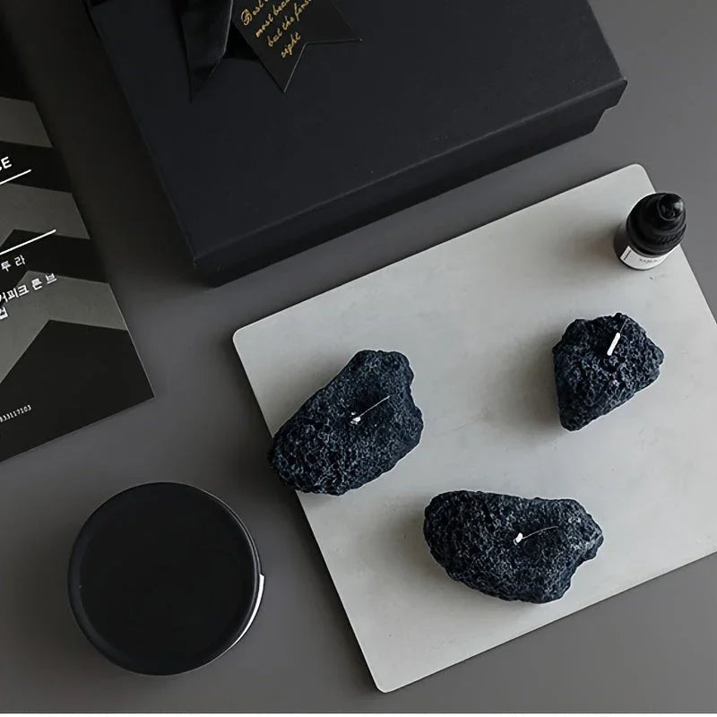 Candles - Meteorite Stone Set