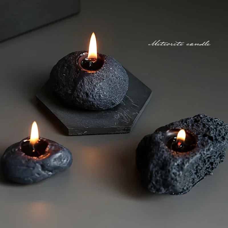 Candles - Meteorite Stone Set