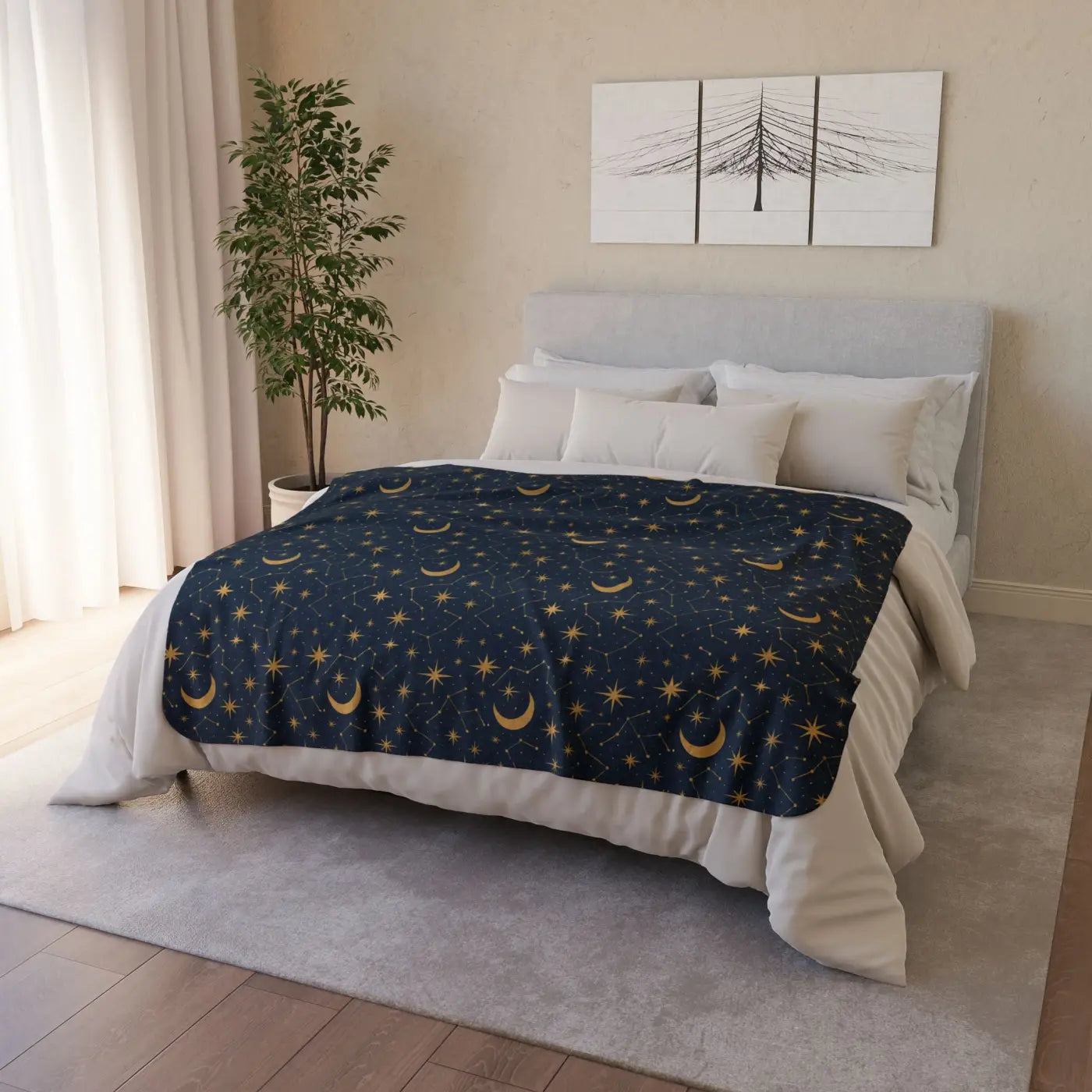DipaliZ Celestial Sherpa Blanket Ultimate Warmth Fleece