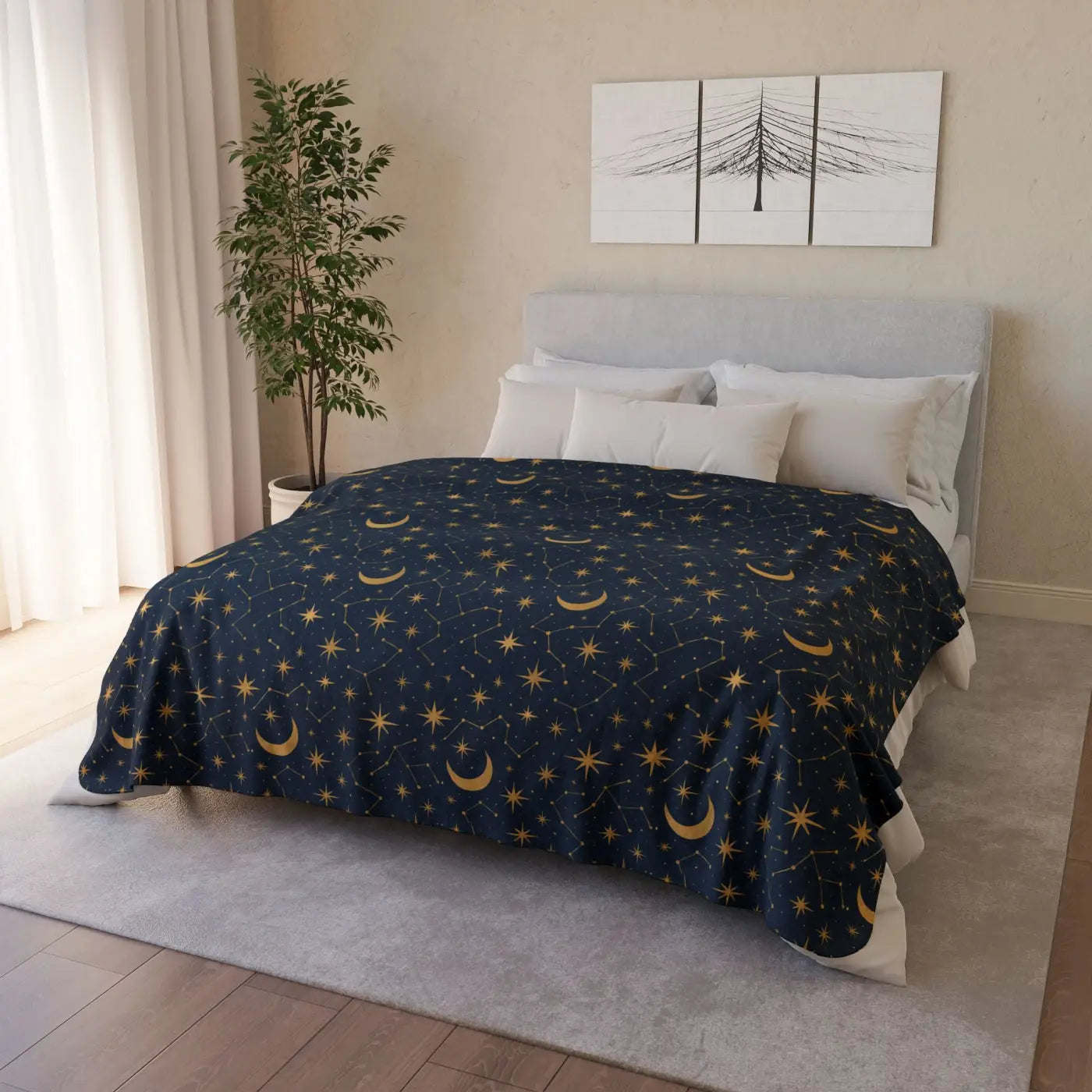 DipaliZ Celestial Sherpa Blanket Ultimate Warmth Fleece
