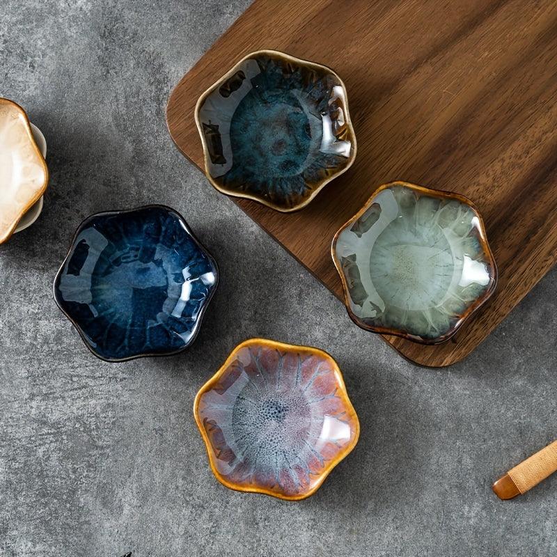 Ceramic 6 Piece Sauce Dish Set for Serving Condiments