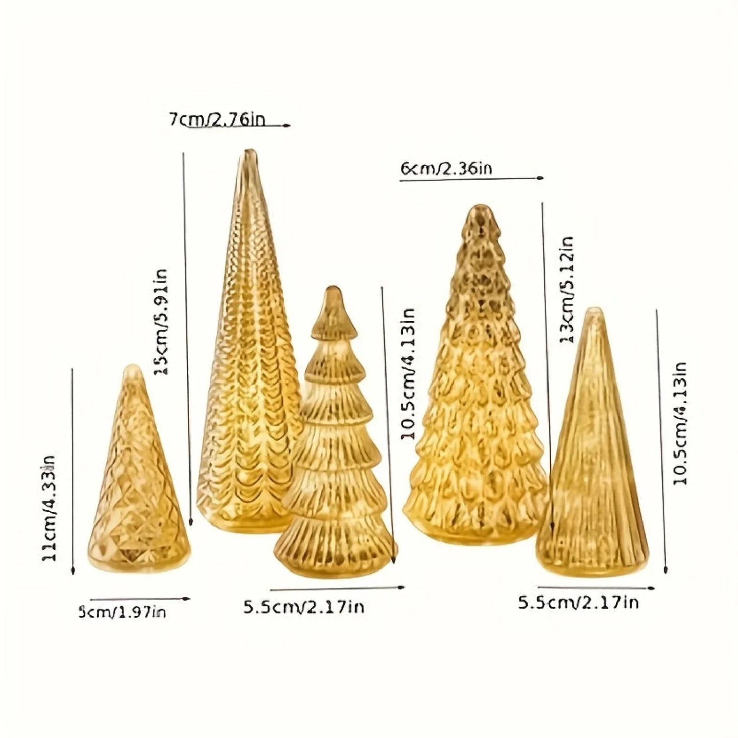 Ceramic Glowing Christmas Tree Figurine with Colorful Lights