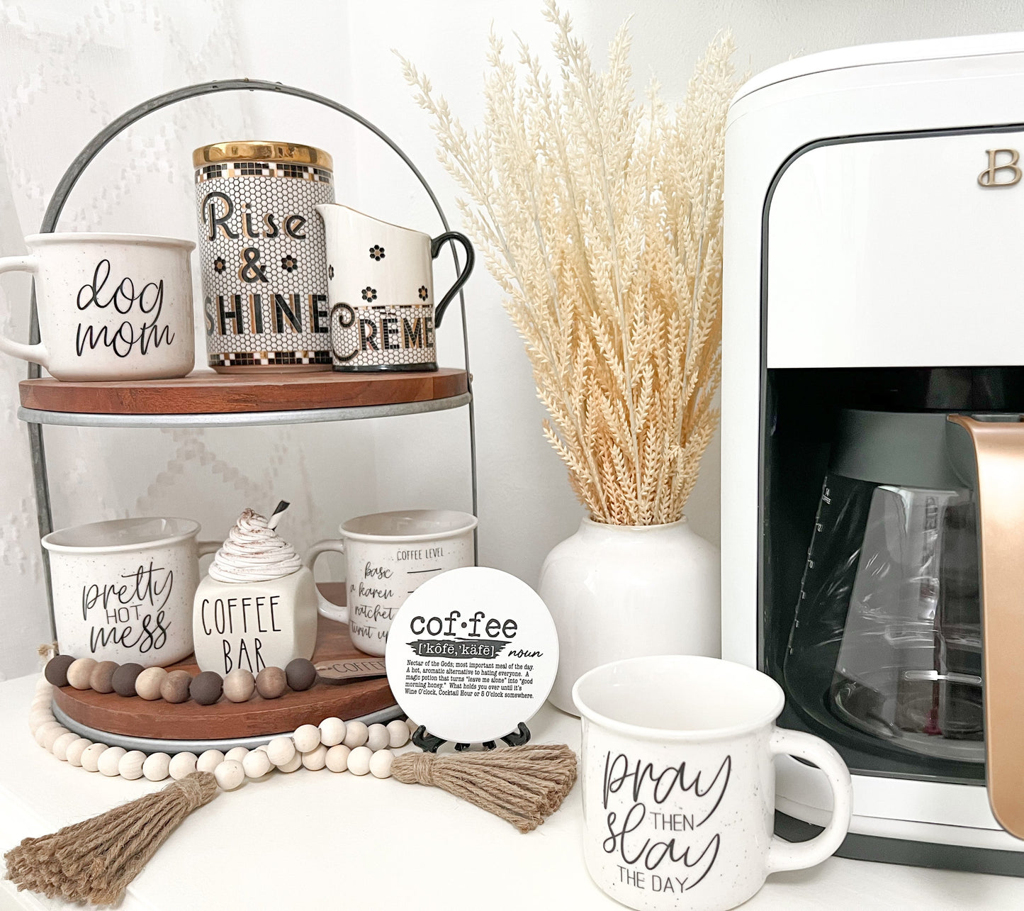 Pretty Hot Mess 14.5oz Ceramic Coffee Mug Funny Hot Mess Quote Cup For Home Office And Travel