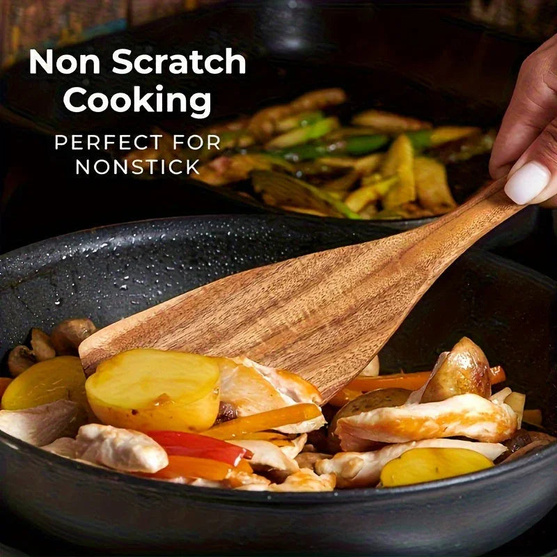Cookware Set - Non-Stick Teak Wood 10pcs