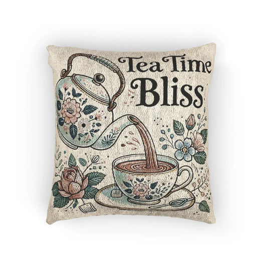 DipaliZ Vintage Floral Decor Throw Pillow Cozy Tea Time