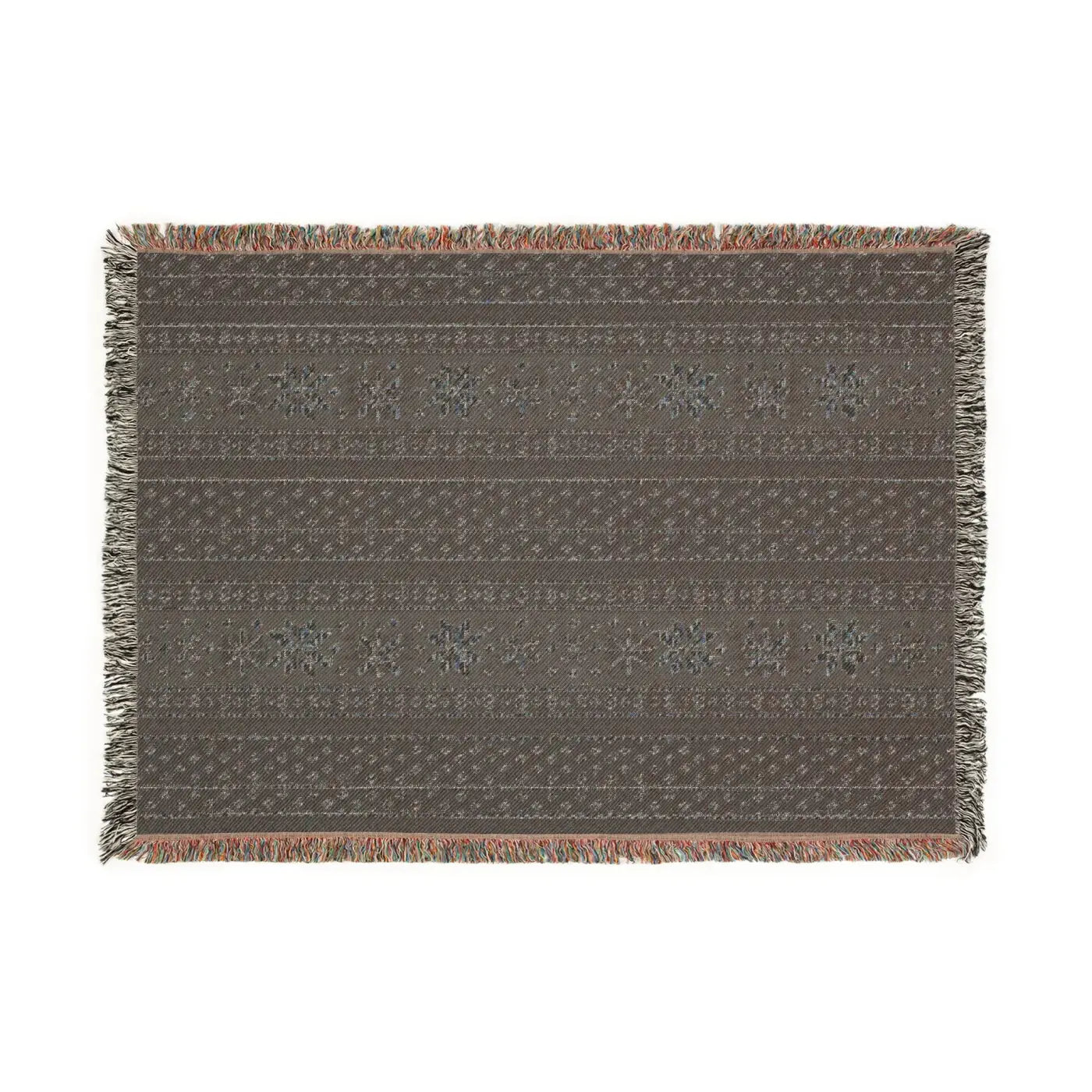 DipaliZ Cozy Woven Blanket Colorful Fringed Edges Cotton