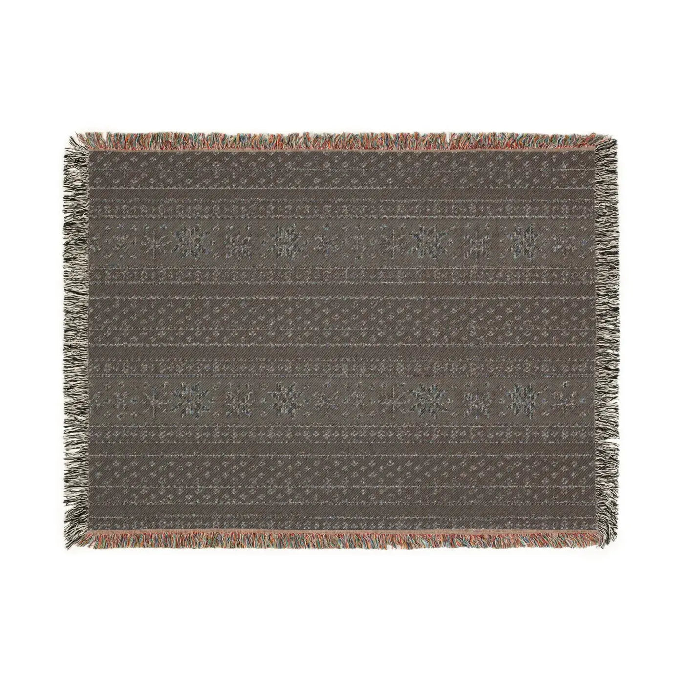 DipaliZ Cozy Woven Blanket Colorful Fringed Edges Cotton