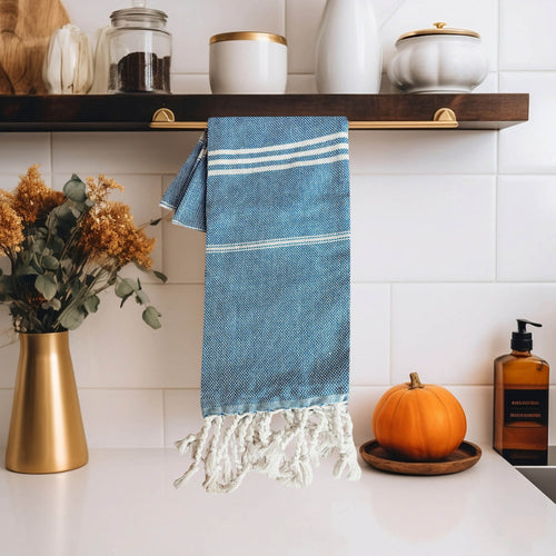 Turkish Hand Towel Oversized 100% Cotton Peshtemal Lightweight Absorbent