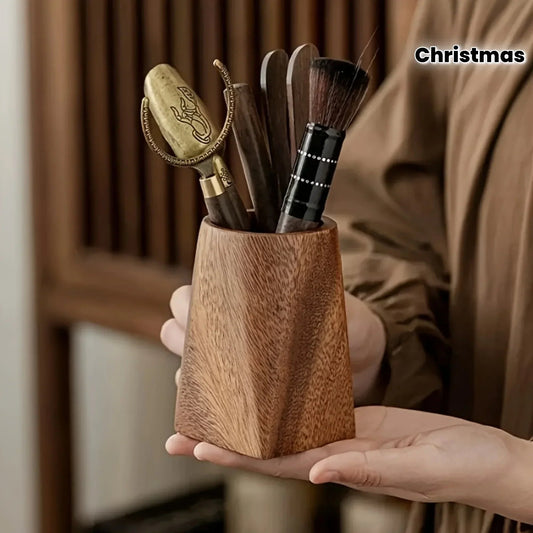 Desk Organizer - Compact Walnut Tray