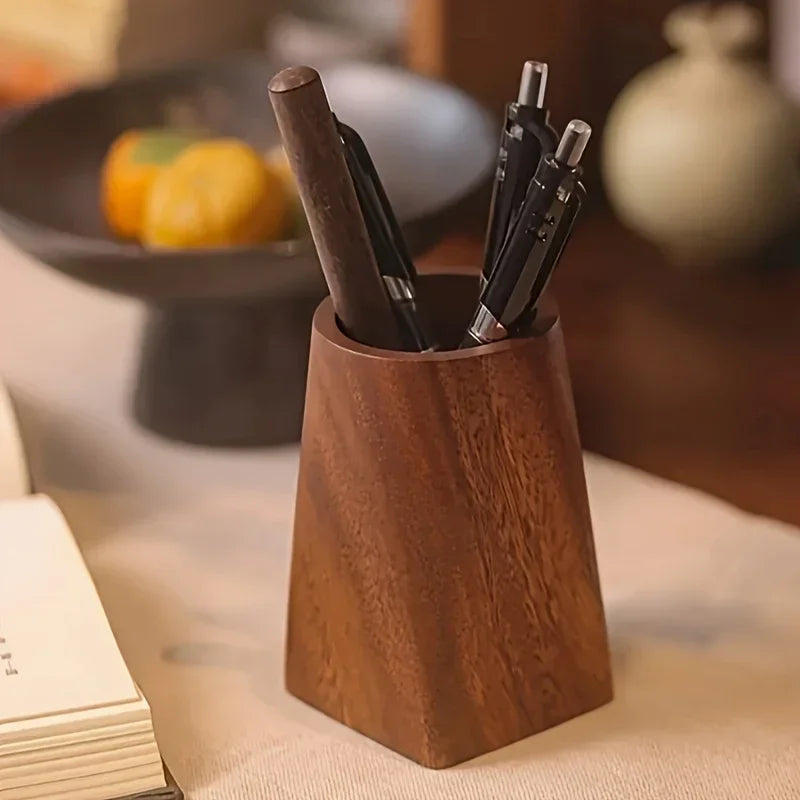 Desk Organizer - Compact Walnut Tray
