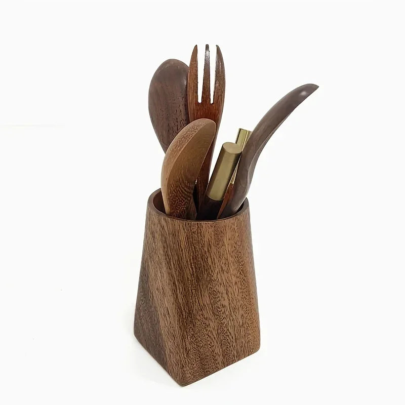 Desk Organizer - Compact Walnut Tray