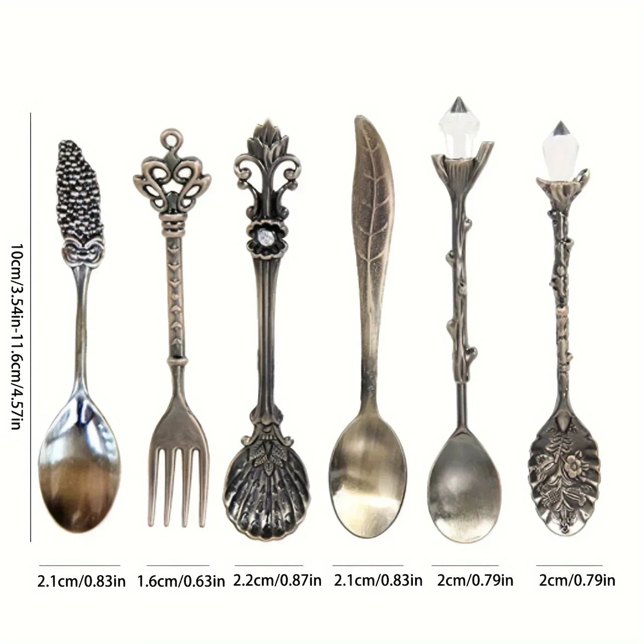 Dessert Spoons - Vintage Metal Golden