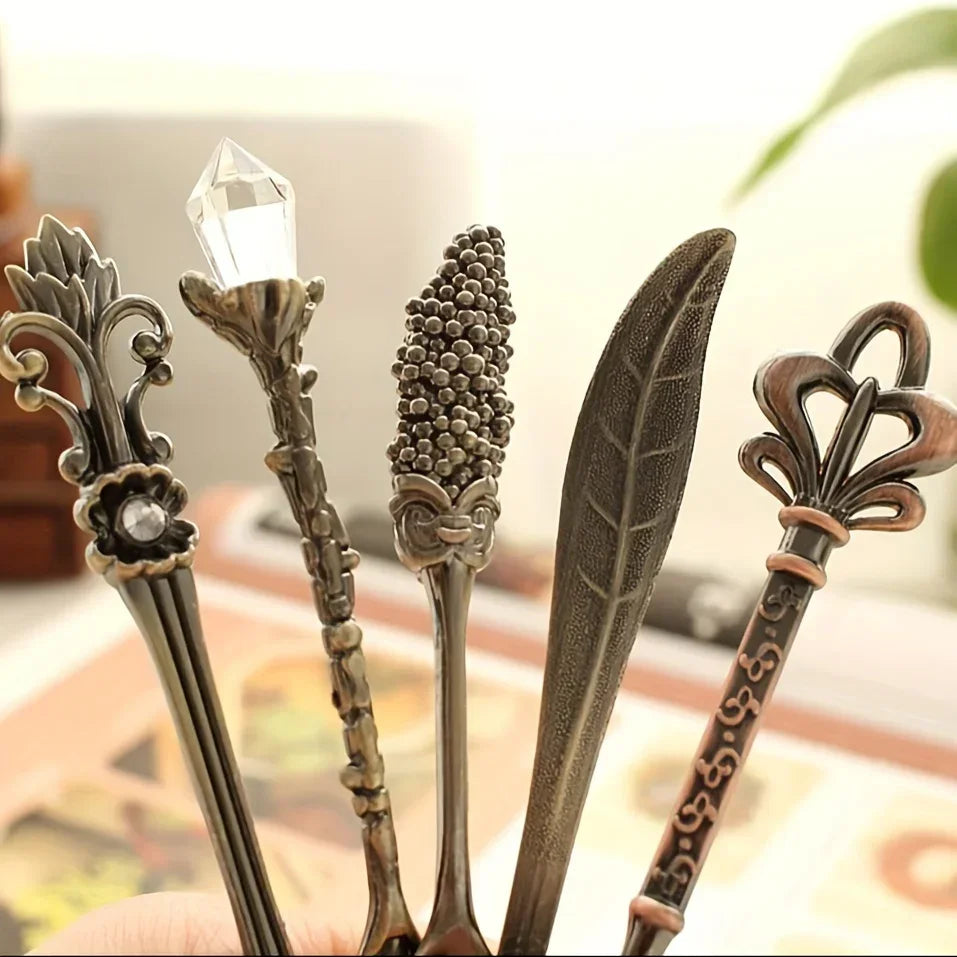 Dessert Spoons - Vintage Metal Golden