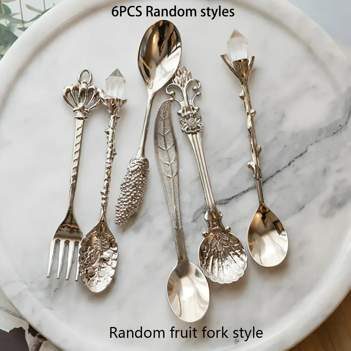 Dessert Spoons - Vintage Metal Golden
