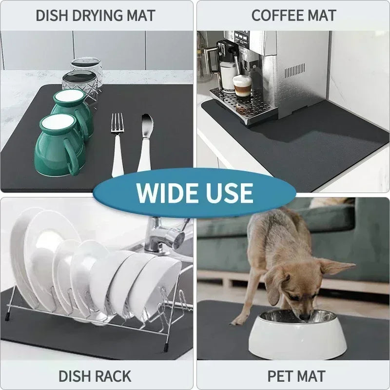 Dish Mat - Minimalist Colorful Rectangular