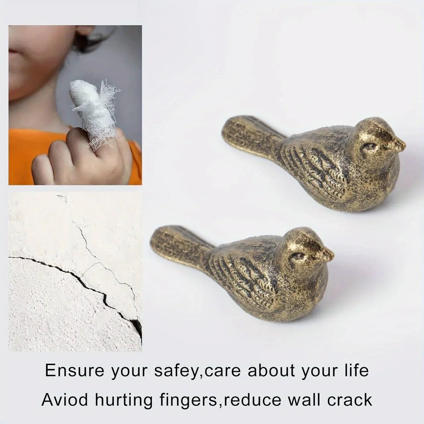 Cast Iron Bird Door Stopper Decorative Floor Wedge