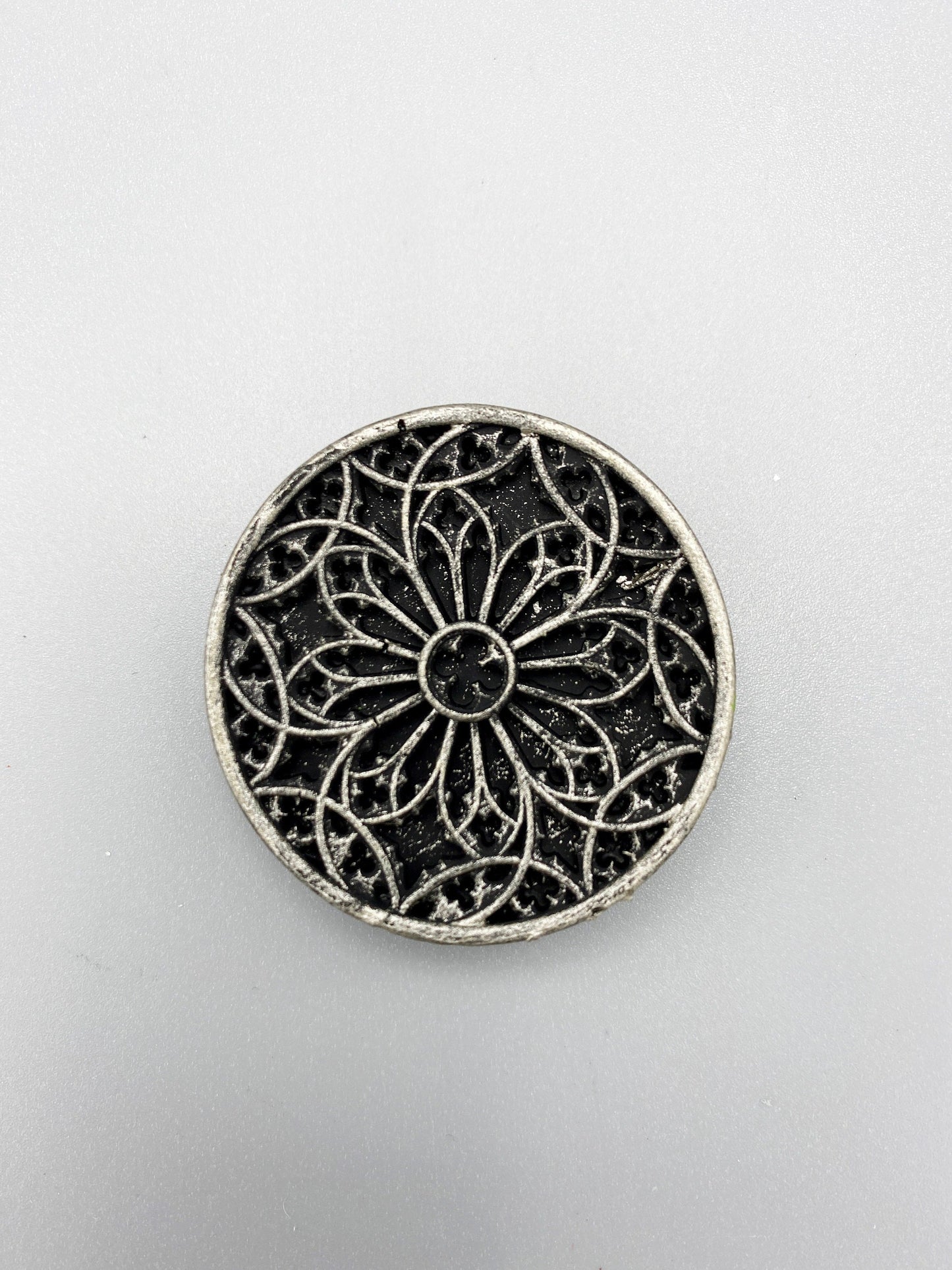 Gothic Cathedral Window Magnet, Hand Painted Resin Sculpture | Medieval Fantasy Decor | Architecture Window Magnet for Gothic Decor