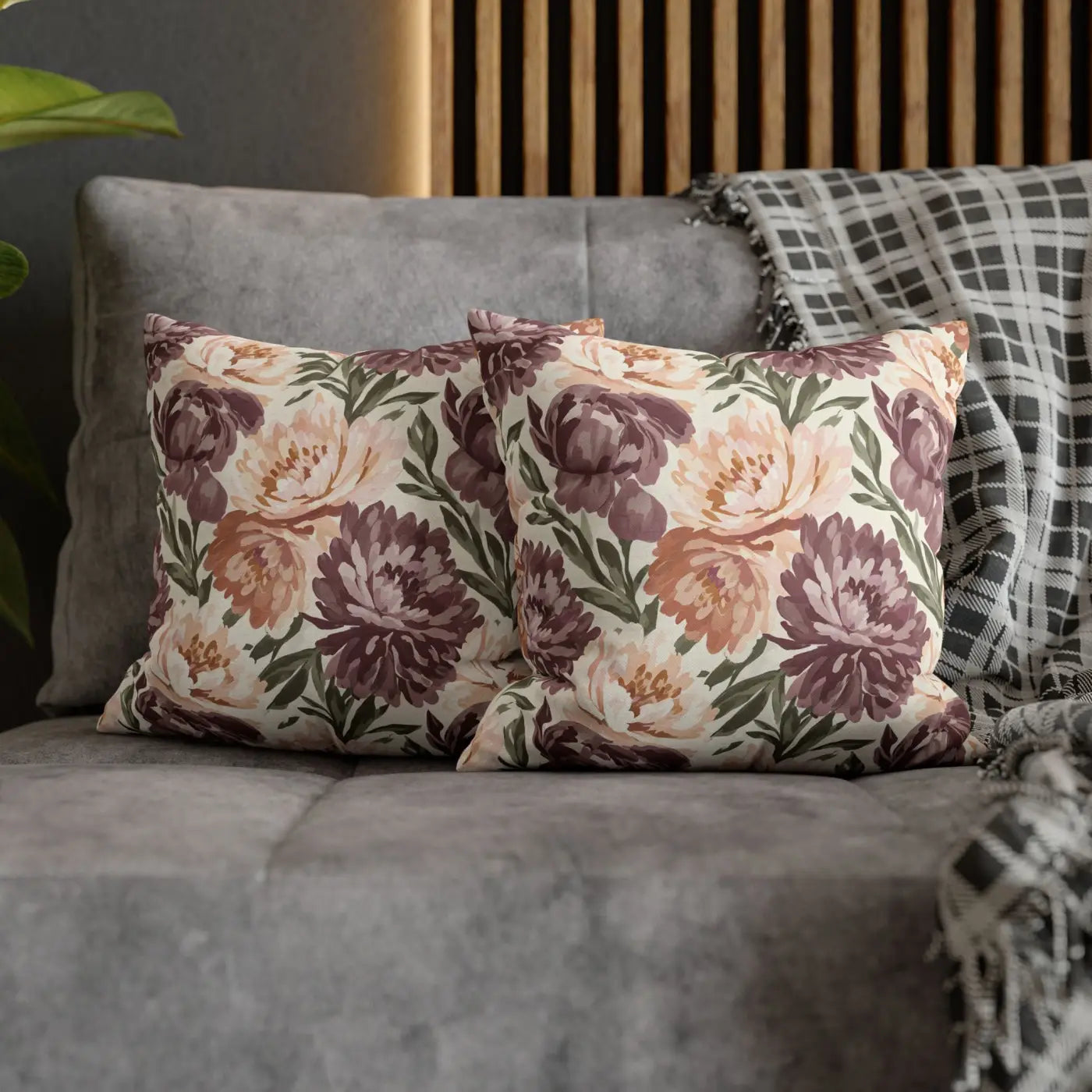 DipaliZ Floral Peony Pillowcase Spun Polyester 18x18