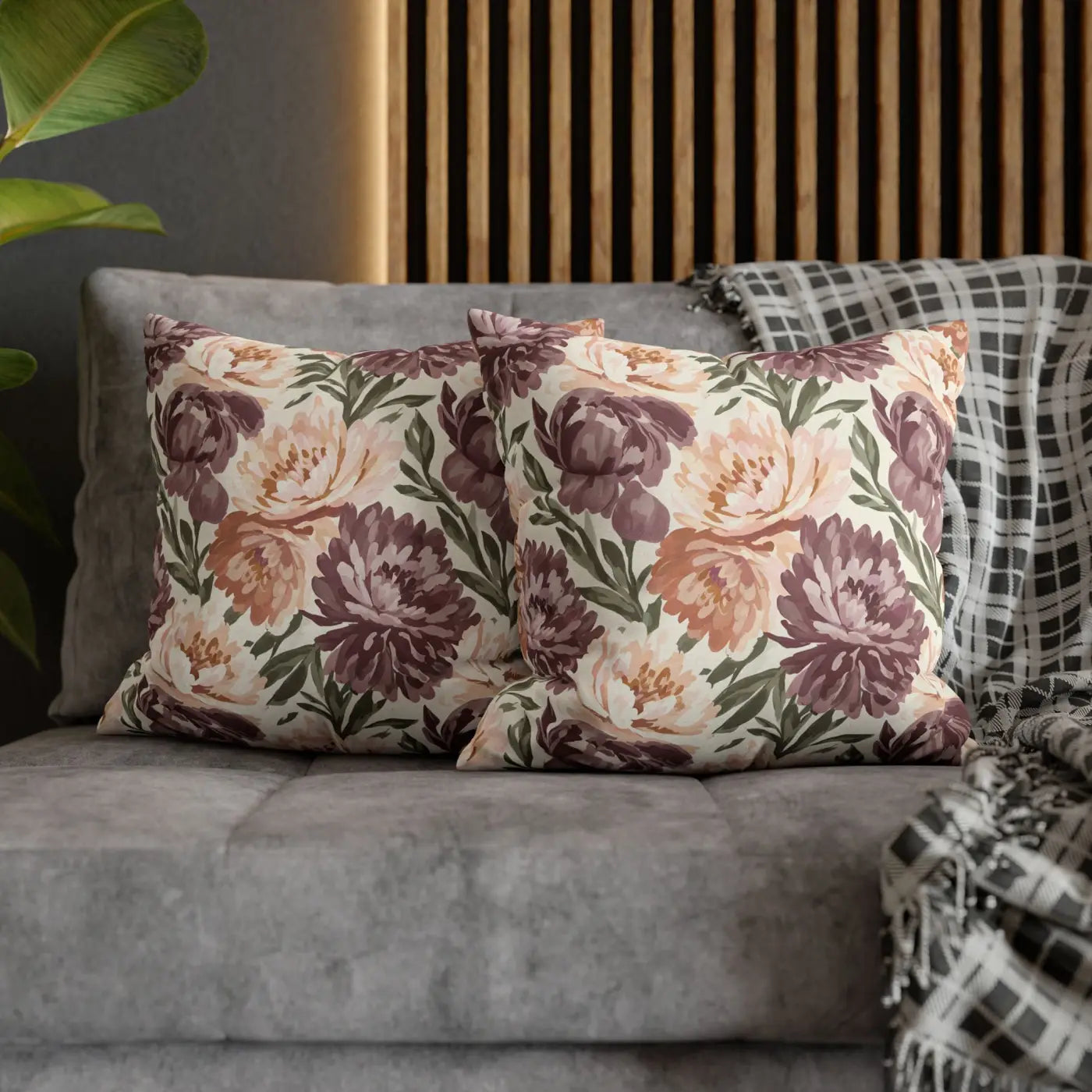 DipaliZ Floral Peony Pillowcase Spun Polyester 18x18