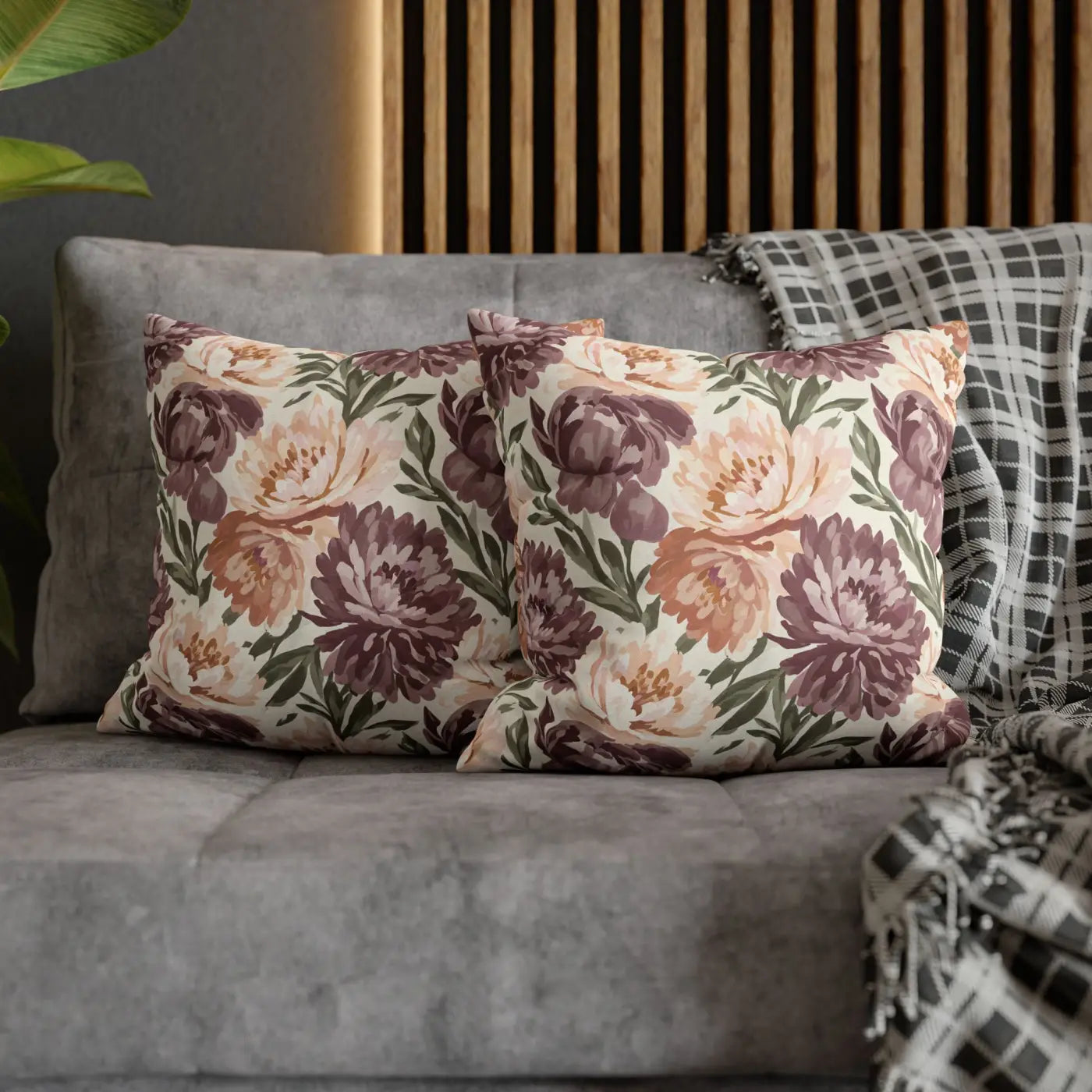 DipaliZ Floral Peony Pillowcase Spun Polyester 18x18